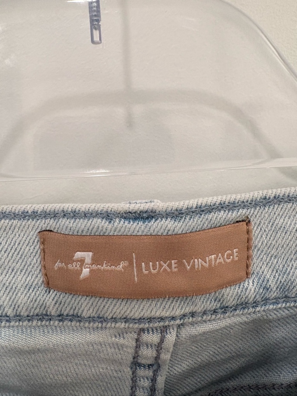 7 For All Mankind Luxe Vintage Tailorless Dojo High Rise Flare Jeans Size 27 - Picture 2 of 10